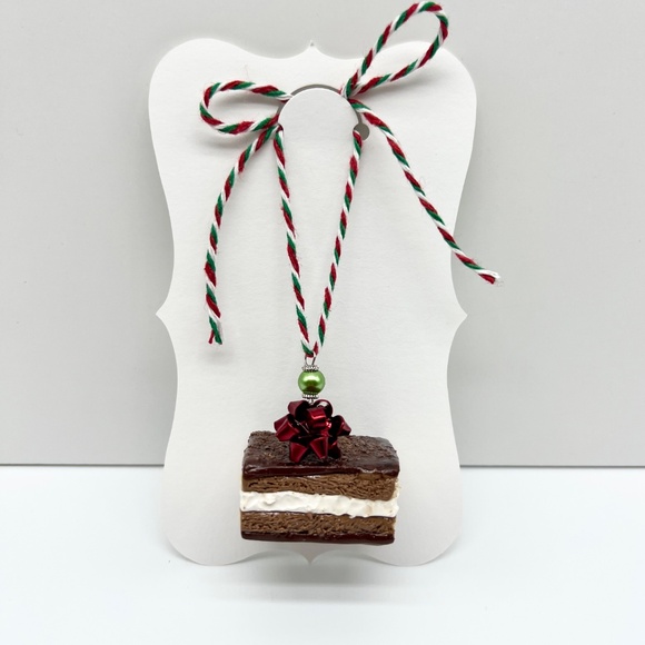 Tiramisu Christmas Ornament – Handmade Clay Italian Dessert Ornament - Picture 11 of 16